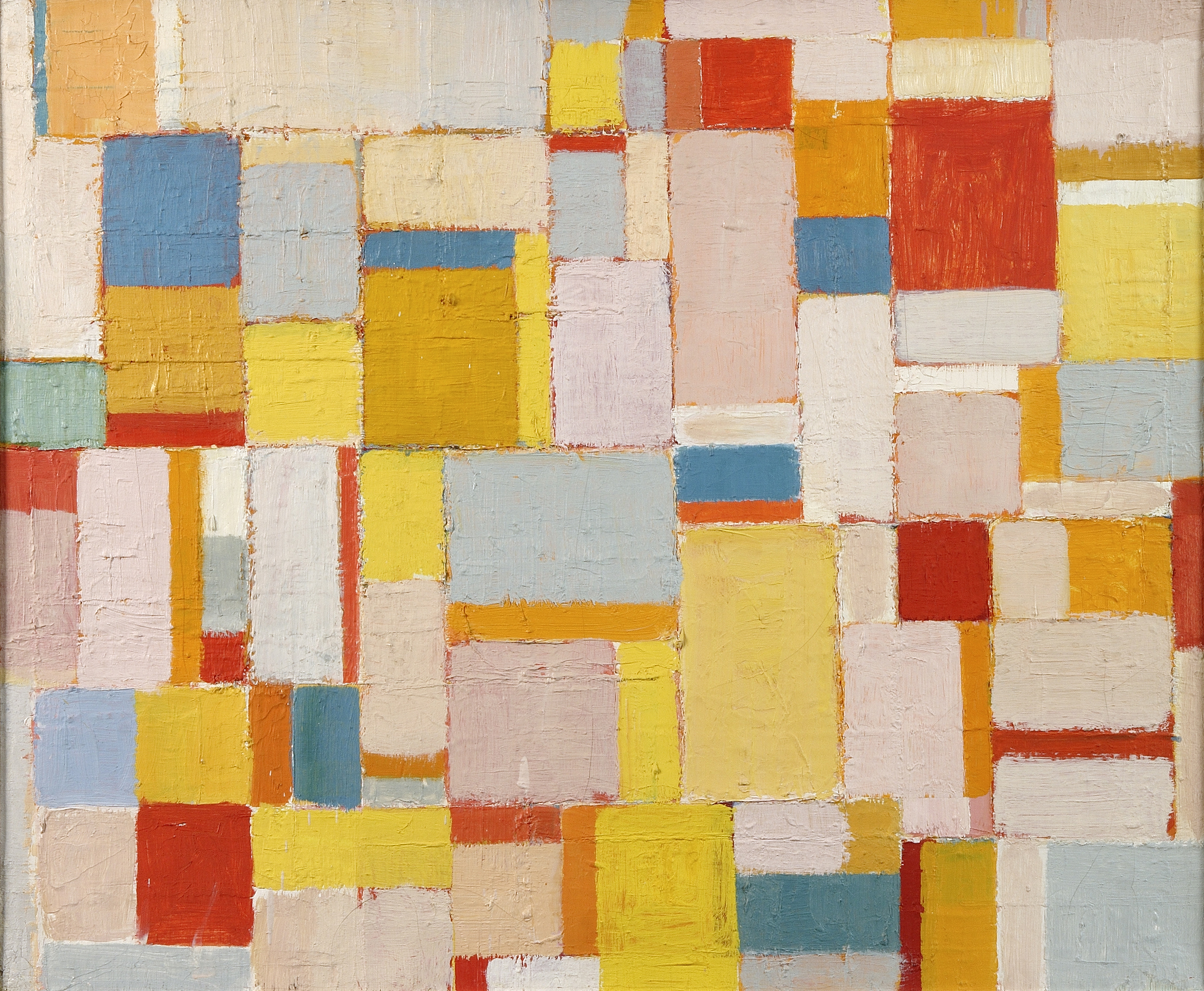 Rouge, orange et jaune 1955