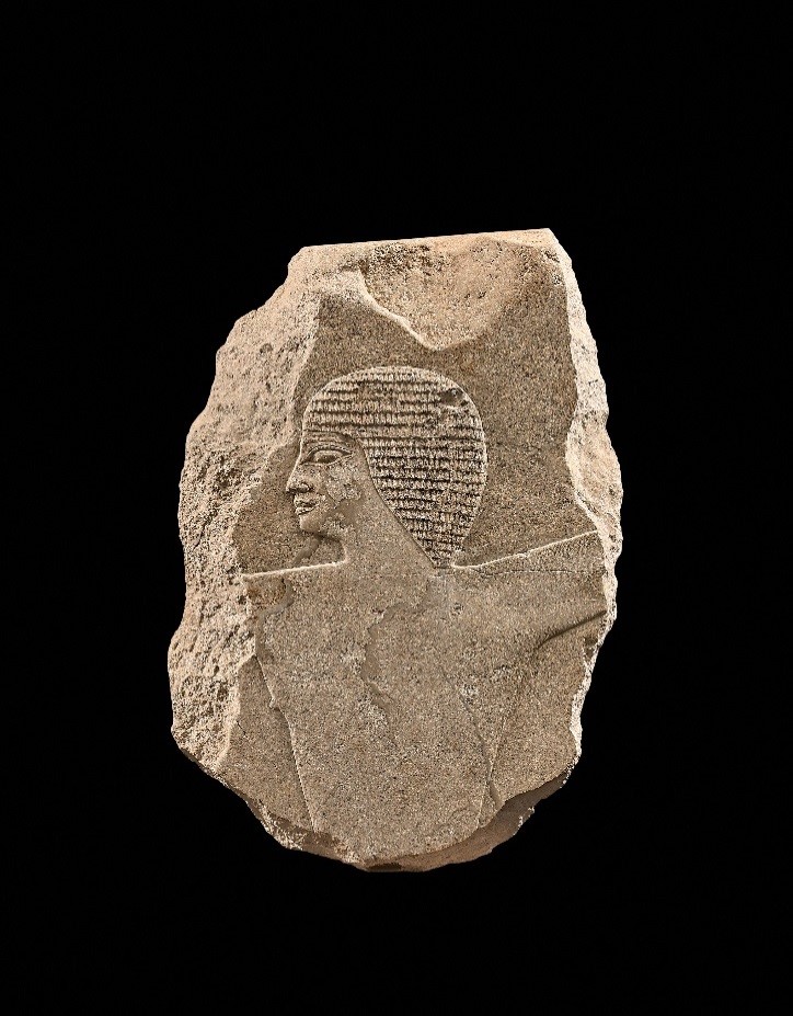 FRAGMENT OF A RELIEF, PROFILE OF THE TORSO OF A MAN