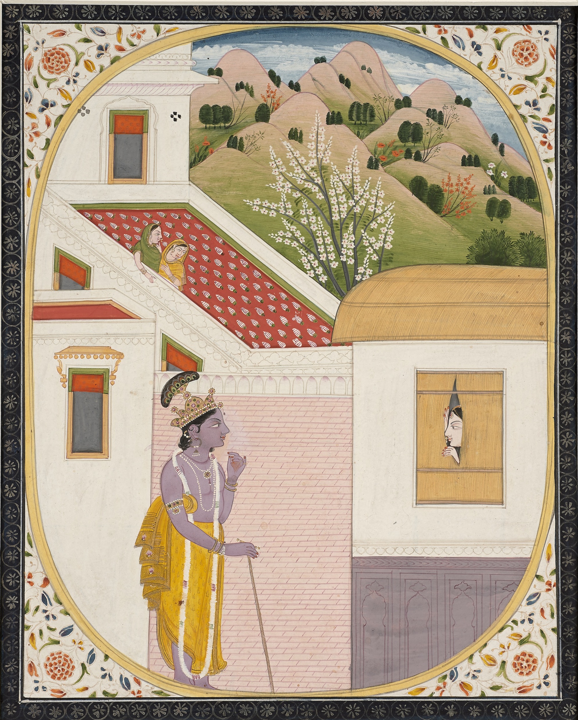 Krishna visiting Radha.