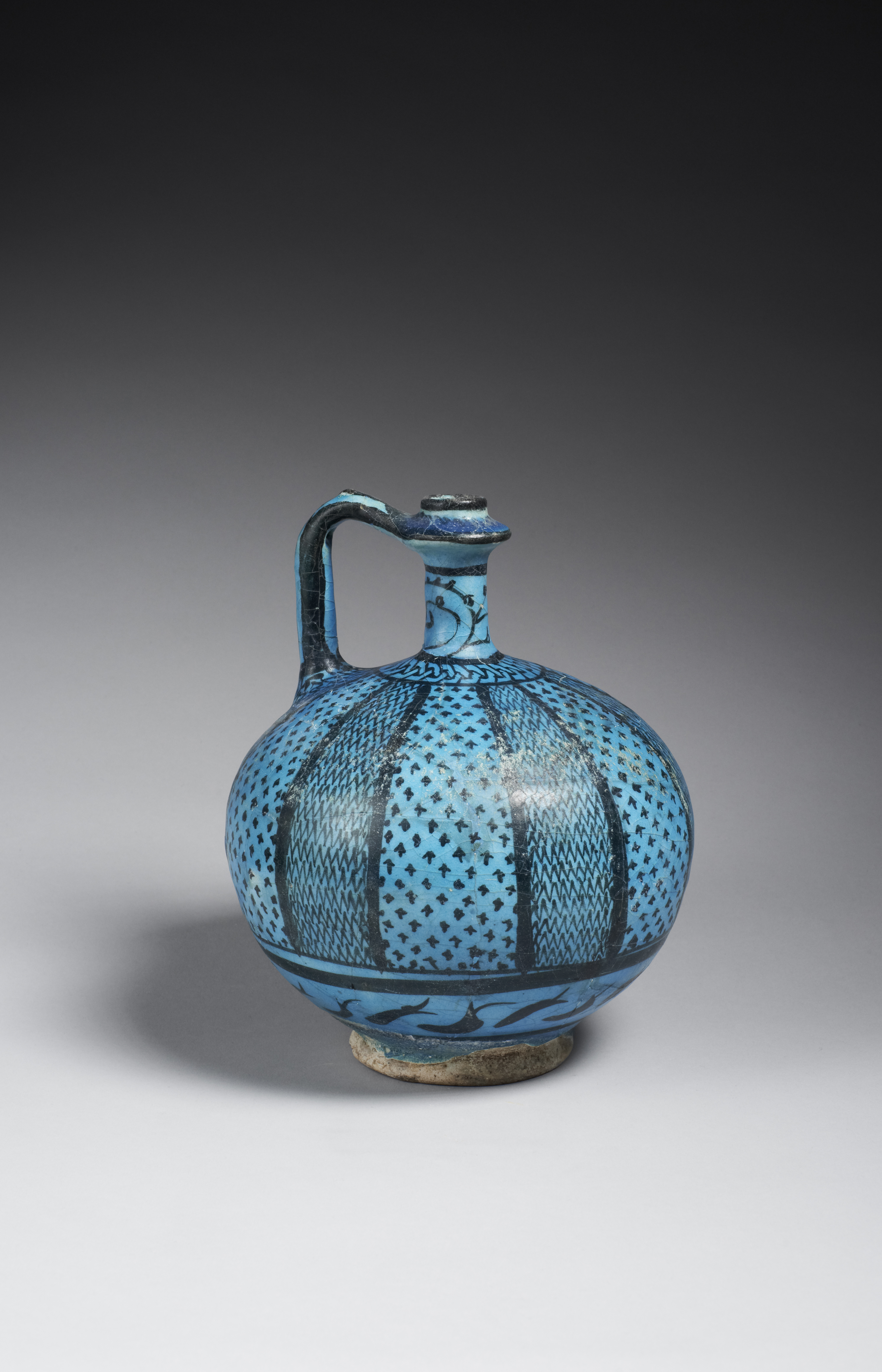 Turquoise pottery jug.