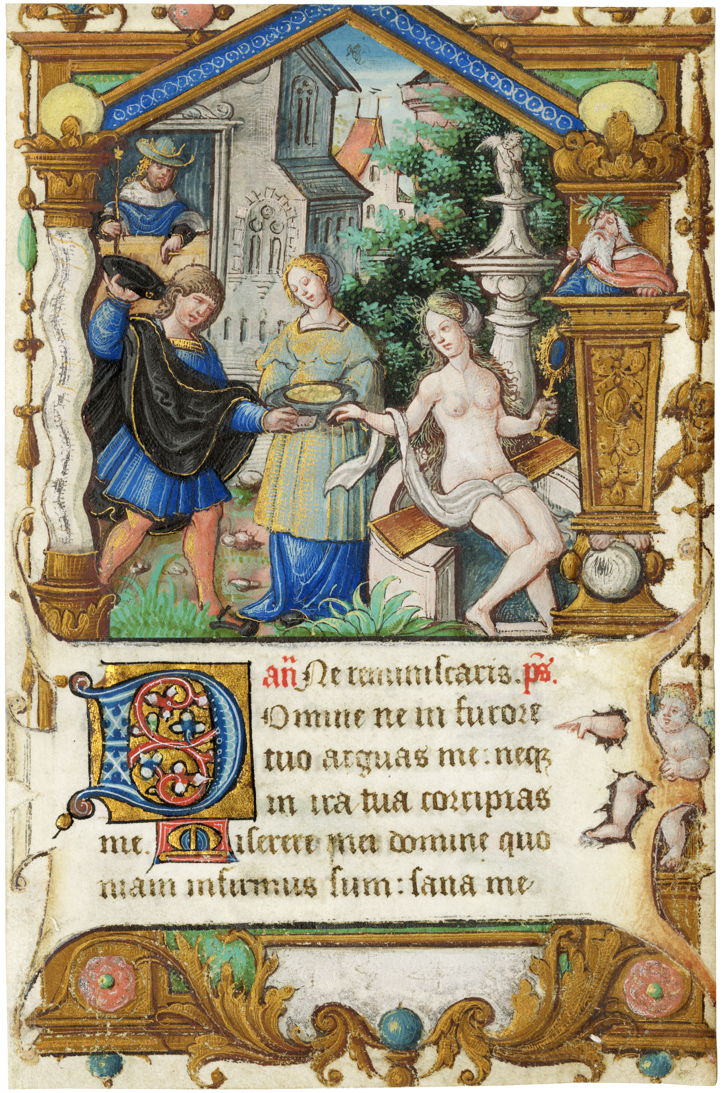 Bathsheba Bathing: Leaf from a Book of Hours