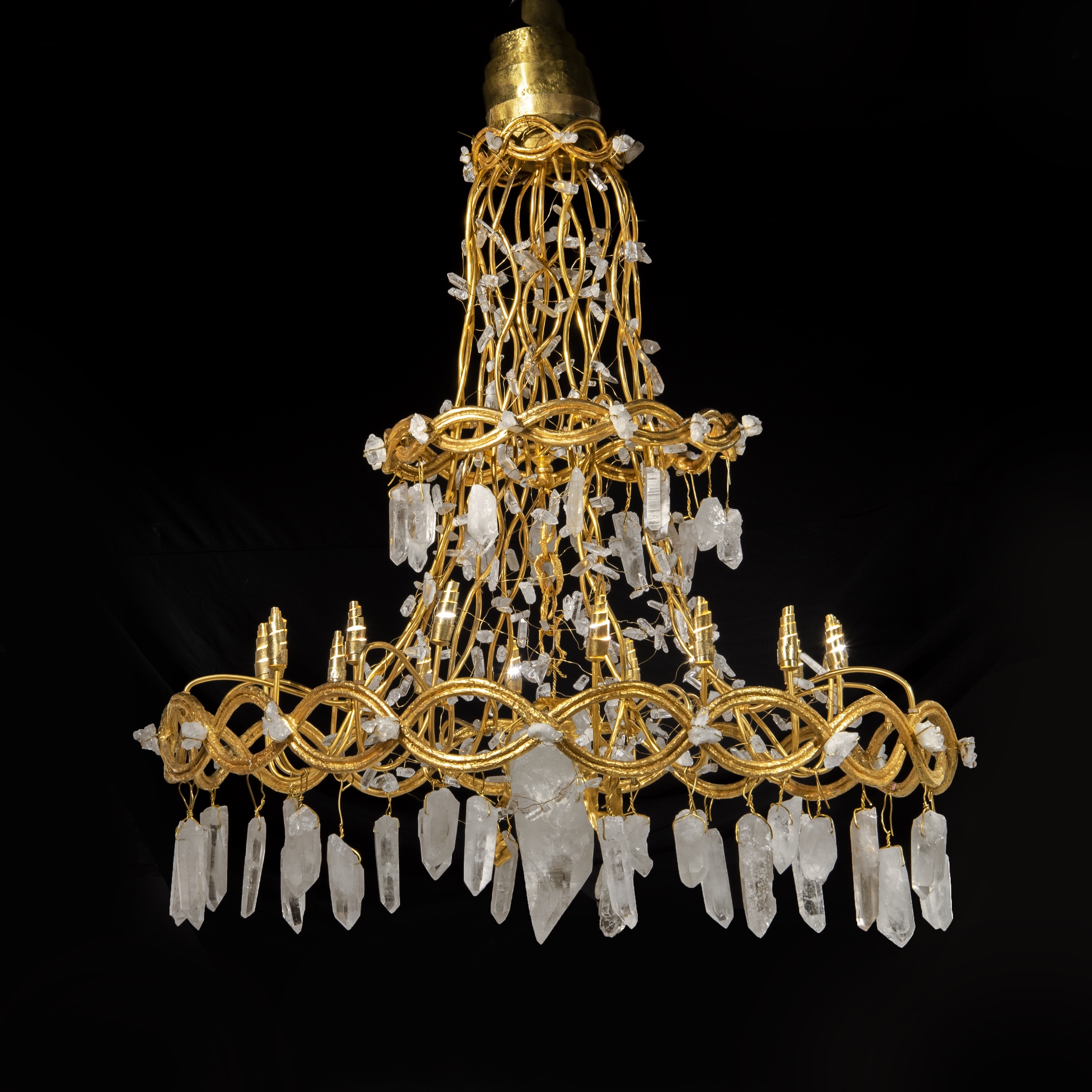Triple ribbon chandelier