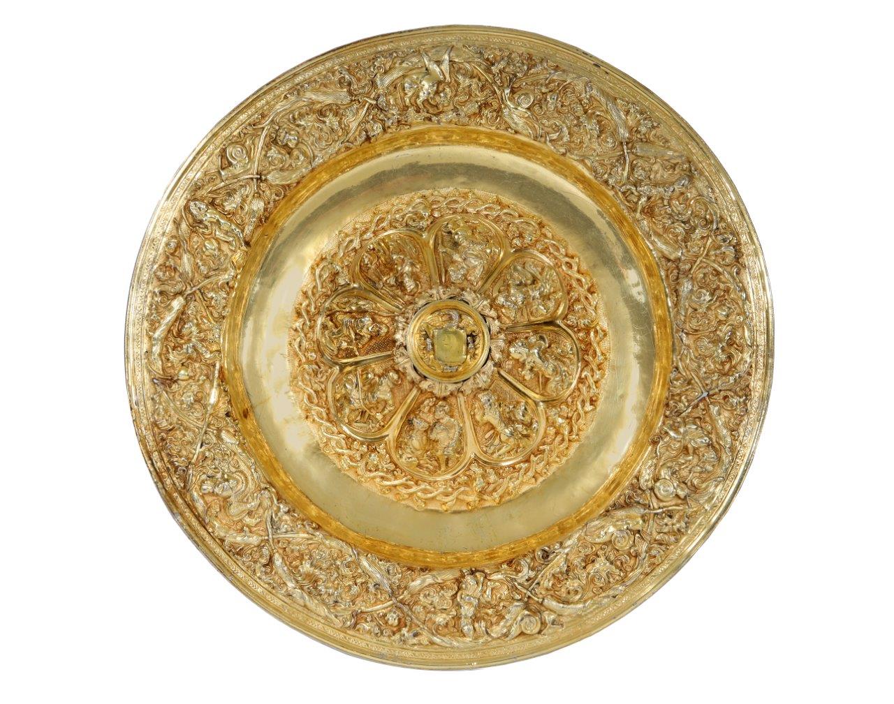 A large Display Basin Gilt silver