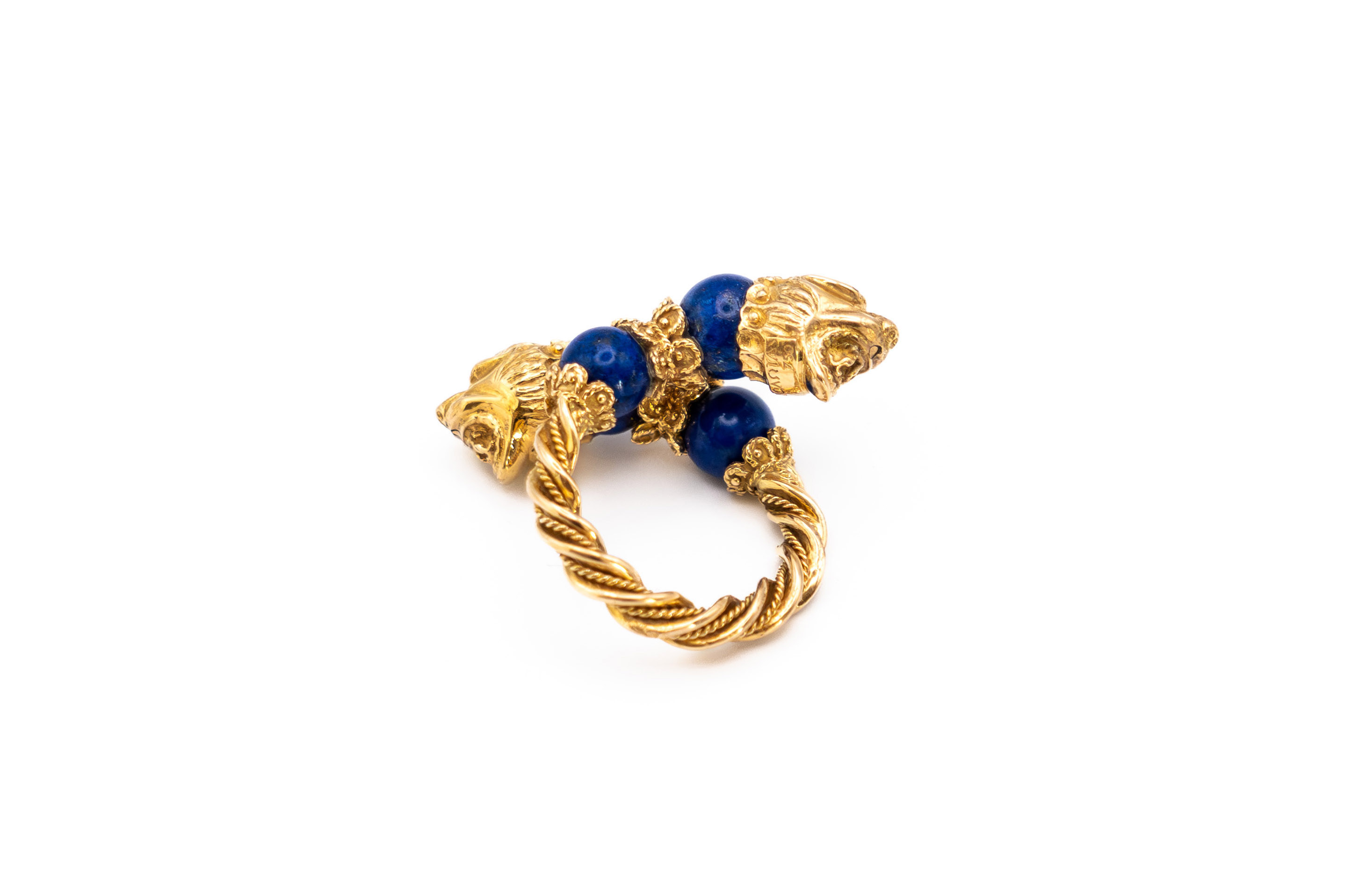 Zolotas, bague en or 18 carats et lapis lazuli