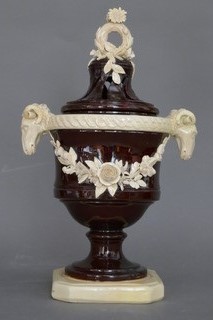 rare rotten Apt earthenware deposit in manganese colour XIX <sup>th </sup>century