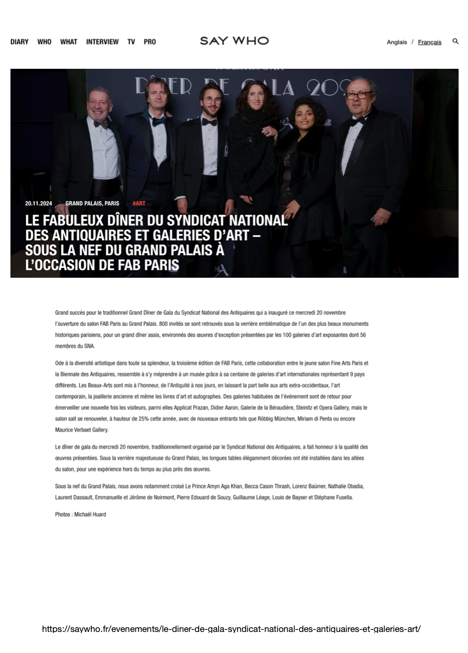 SAY WHO - Le fabuleux dîner du SNA