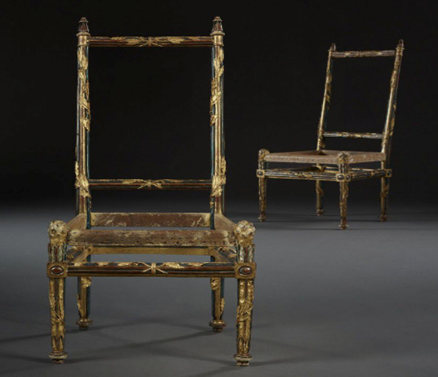 Suite de mobilier royal à châssis livré au comte d'Artois à Bagatelle